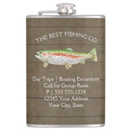 Sjö Fishing Business Rainbow Rustic Wood Fickplunta