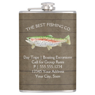 Sjö Fishing Business Rainbow Rustic Wood Fickplunta