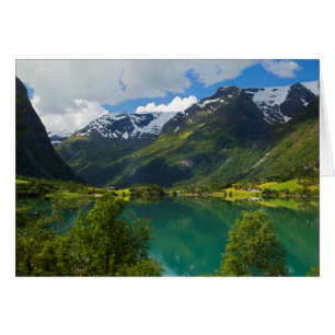 Sjö Floen naturskön, Norge Hälsningskort