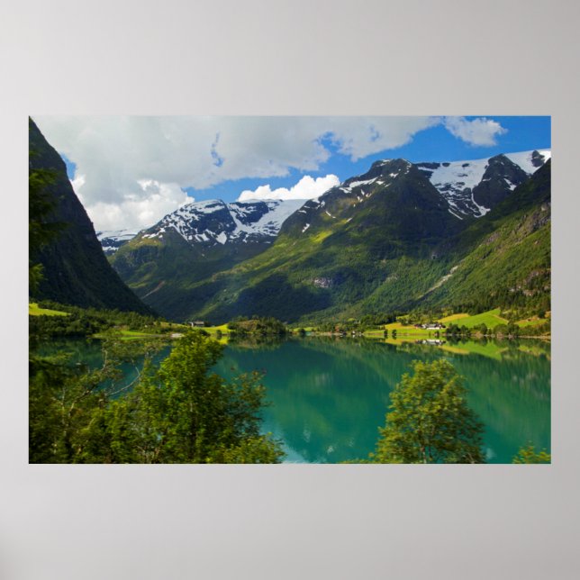 Sjö Floen naturskön, Norge Poster (Framsidan)