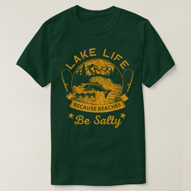 Sjö för att stränderna är lugn  t shirt (Design framsida)