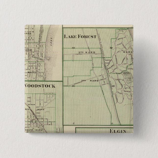 Sjö Forest, Elgin, Waukegan, Woodstock Knapp (Framsida)