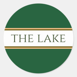 SJÖ Forest Grönt White Brown Tävla Rand Runt Klistermärke