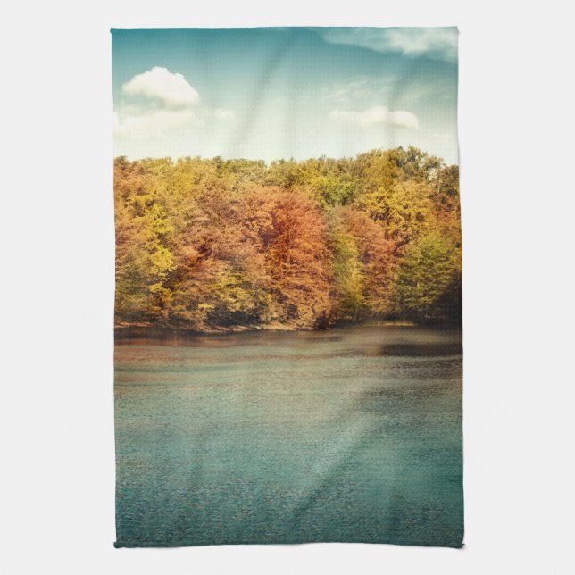 Sjö Forest Träd Vatten Kitchen Dish Towel Towel Kökshandduk (Vertikal)