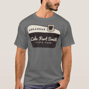 Sjö Fort Smith State Park Arkansas Välkomstskylt T Shirt