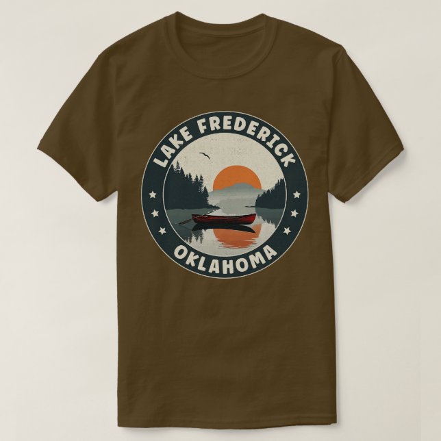 Sjö Frederick Oklahoma Sunset T Shirt (Design framsida)
