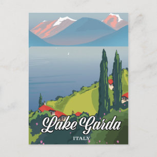 Sjö Garda Italien Travel-affisch Vykort