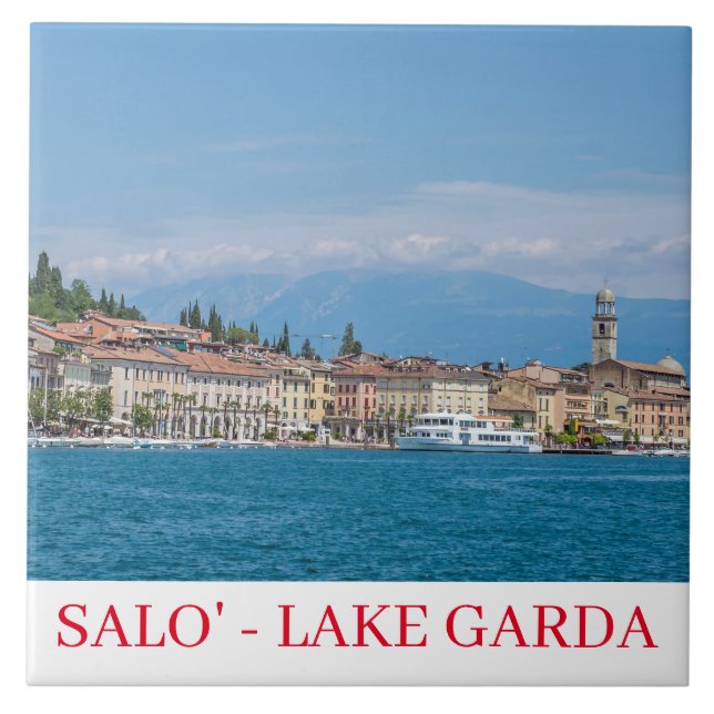 Sjö Garda Salo-vyn keramiskt plattor Kakelplatta (Framsidan)
