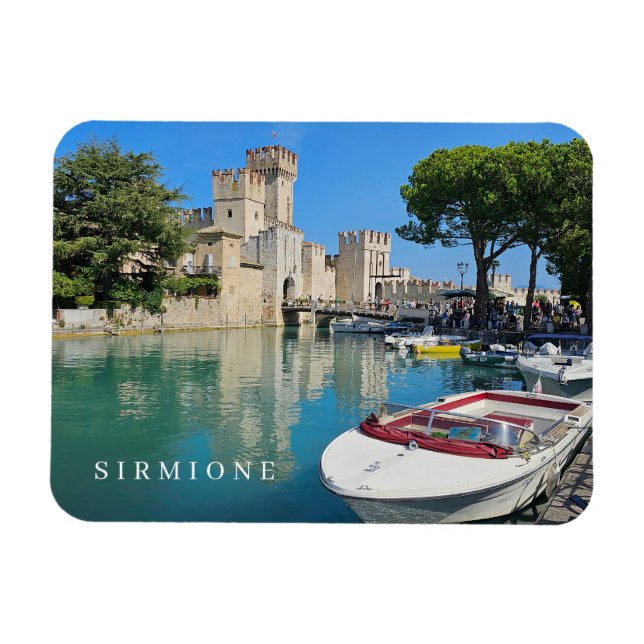 Sjö Garda Sirmione view-kylmagnet Magnet (Horisontell)