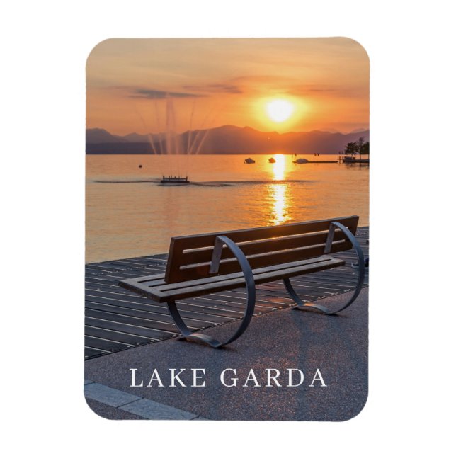 Sjö Garda sunset view-kylmagnet Magnet (Vertikal)