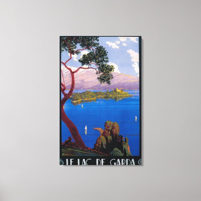 Sjö Garda Travel Promotional Poster Canvastryck (Framsida)