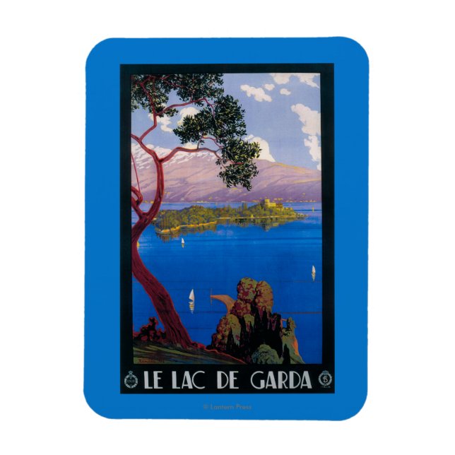 Sjö Garda Travel Promotional Poster Magnet (Vertikal)