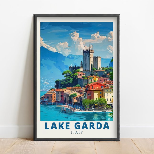 Sjö Garda Tryck - Malcesine Konst - Lake Garda Aff (Skapare uppladdad)