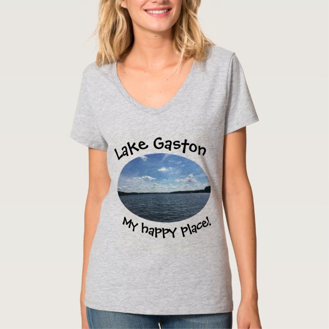 Sjö Gaston, mitt Lycklig Ställe-fartyg Tee Shirt (Framsida)