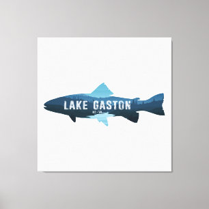 Sjö Gaston North Carolina Virginia Fish Canvastryck