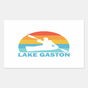 Sjö Gaston North Carolina Virginia Kayak Rektangulärt Klistermärke