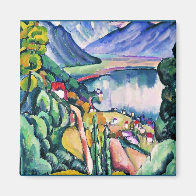 Sjö Genève av konstnären Ilya Mashkov Magnet (Framsidan)
