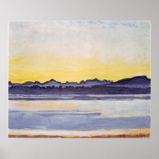 Sjö Genève med Mont Blanc före Sunri... Poster (Framsidan)