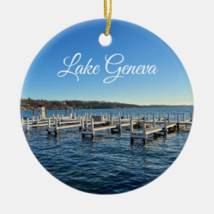 Sjö Genève Wisconsin Ceramic Ornament