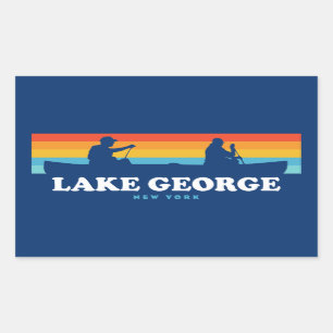 Sjö George, New York Canoe Rektangulärt Klistermärke