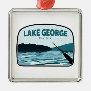 Sjö George New York Fishing Rod Julgransprydnad Metall