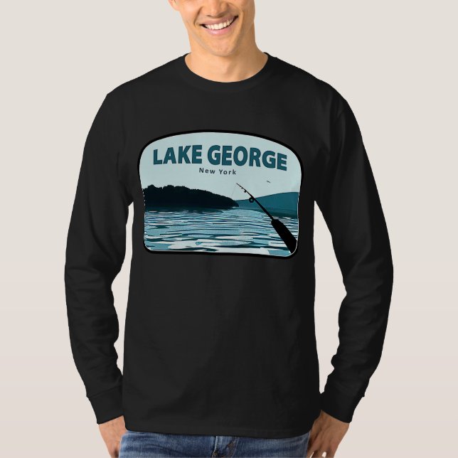 Sjö George New York Fishing Rod T Shirt (Framsida)