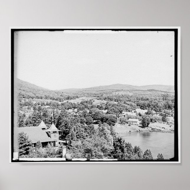 Sjö George NY, Fort William Henry Hotel Vinatge Poster (Framsidan)