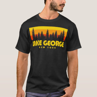 Sjö George NY Retro Träd Sjö George T Shirt