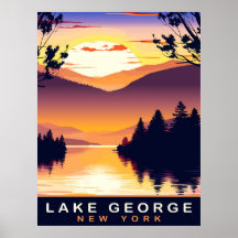 Sjö George, NY, Romantic Sunset, Travel
