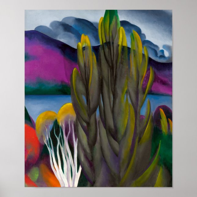 Sjö George White Birch | Georgia O'keeffe | Poster (Framsidan)