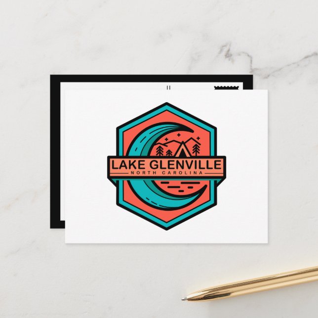 SJÖ GLENVILLE måne hexa Vykort (Fram/Back In Situ)