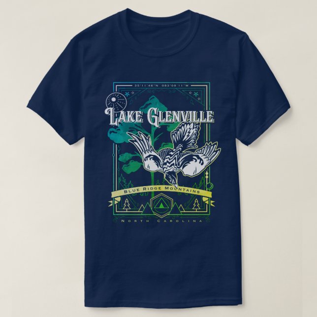 sjö glenville (nordlig karolina geobird) t shirt (Design framsida)