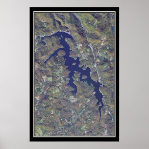 Sjö Glenville North Carolina Satellite Poster Kart