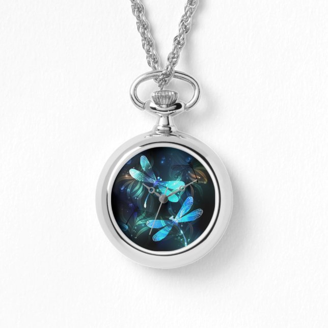 Sjö Glowing Dragonflies Armbandsur (Framsida)