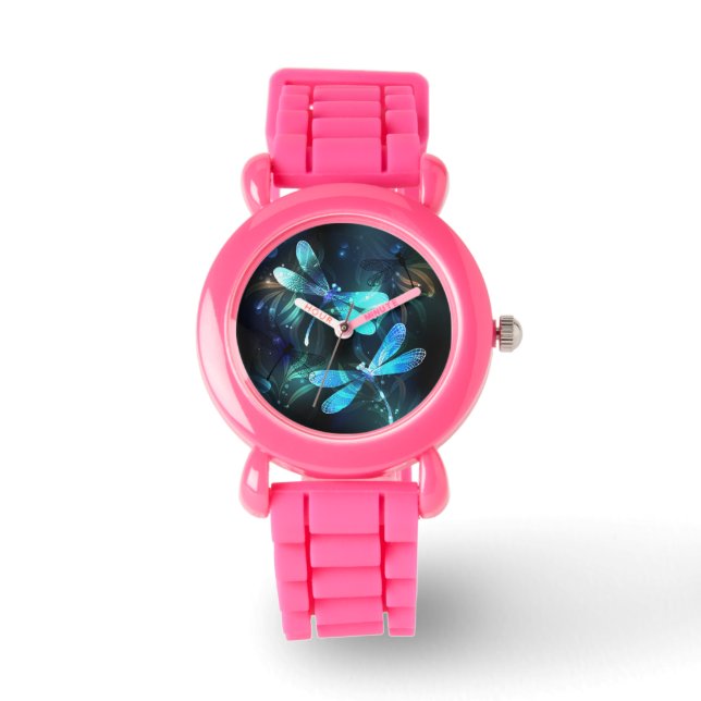 Sjö Glowing Dragonflies Armbandsur (Framsida)