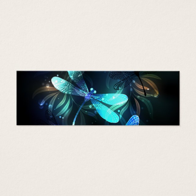 Sjö Glowing Dragonflies Litet Visitkort (Framsidan)