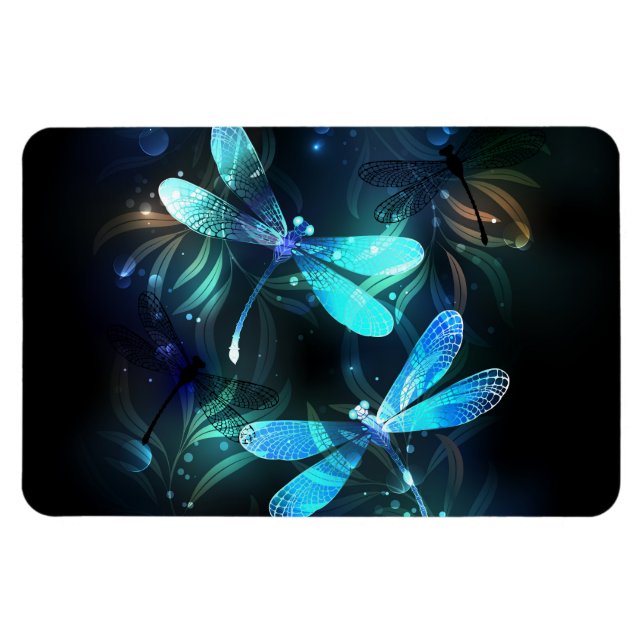 Sjö Glowing Dragonflies Magnet (Horisontell)