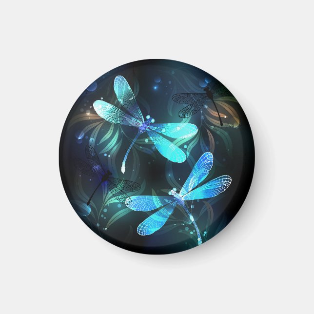 Sjö Glowing Dragonflies Magnet (Framsidan)