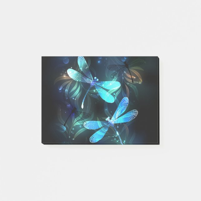 Sjö Glowing Dragonflies Post-it Block (Framsida)