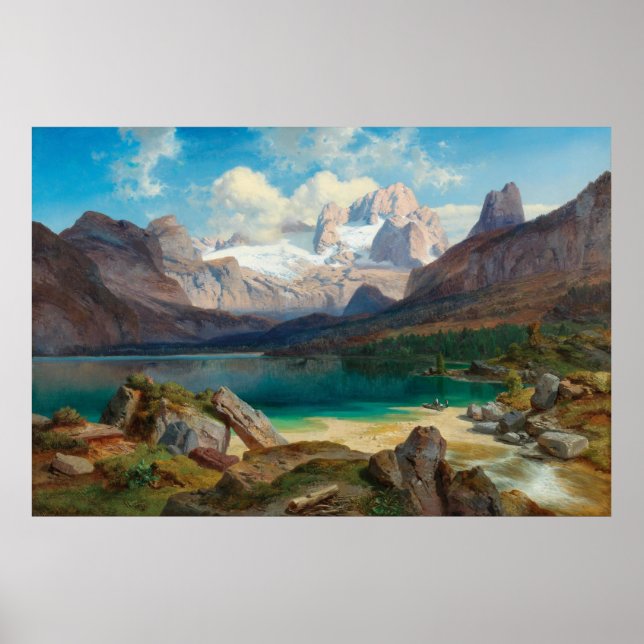 Sjö Gosau med tanke på Dachstein Massif Poster (Framsidan)