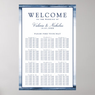 Sjö Harbour Fog Bröllop 12 Bord-sätesdiagram Poster
