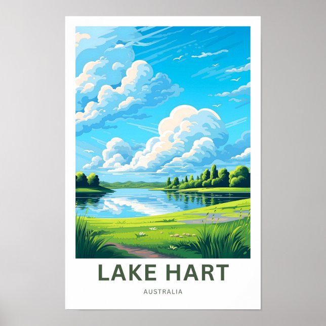 Sjö Hart Australia Travel Print Poster (Framsidan)
