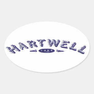 Sjö Hartwell Ovalt Klistermärke