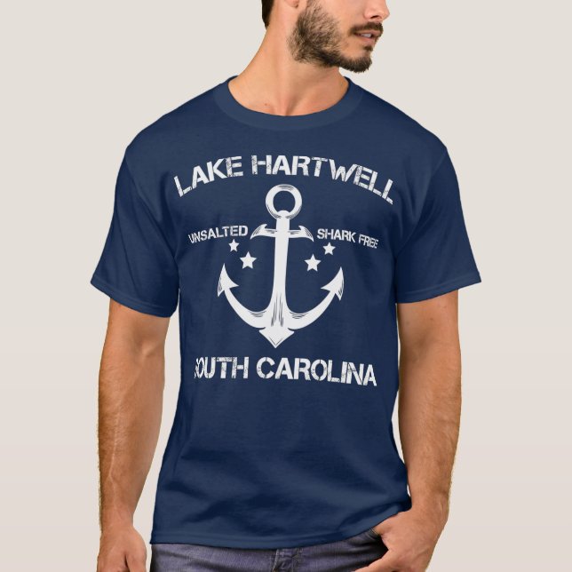 SJÖ HARTWELL SOUTH CAROLINA FUNNY Fishing Gift T Shirt (Framsida)