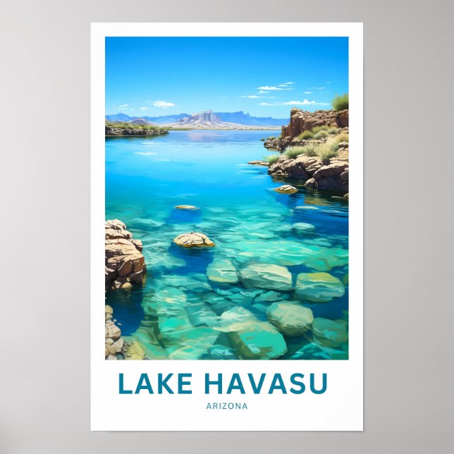Sjö Havasu Arizona Travel Skriv ut Poster (Framsidan)