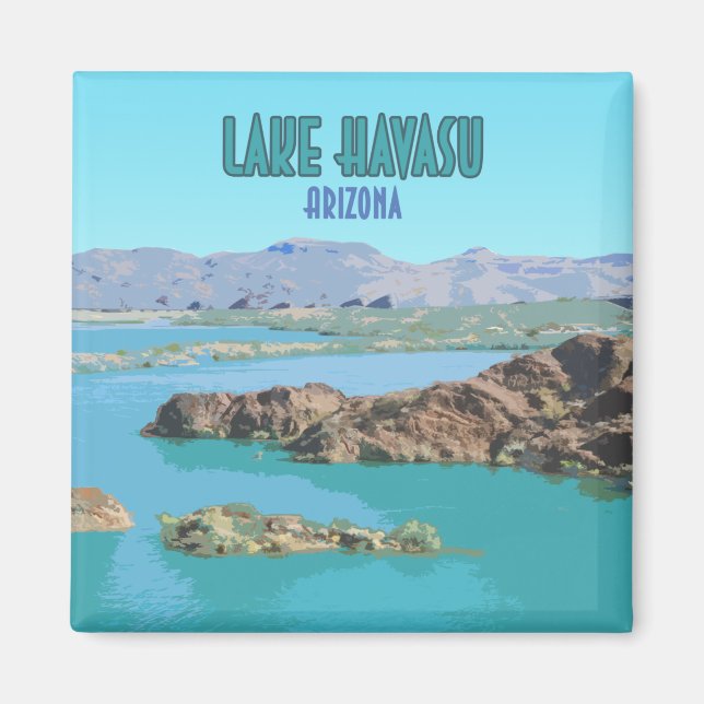 Sjö Havasu Arizona Vintage Magnet (Framsidan)
