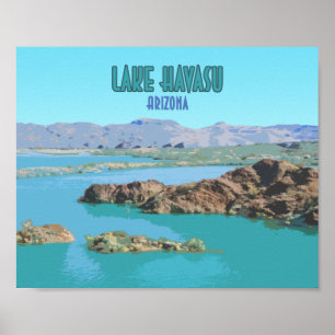 Sjö Havasu Arizona Vintage Poster