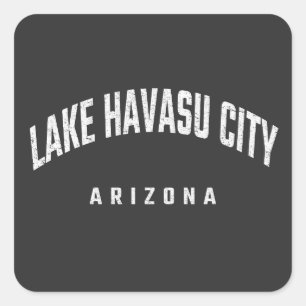 Sjö Havasu City Arizona AZ Fyrkantigt Klistermärke
