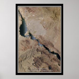 Sjö Havasu City Arizona Satellite Poster Karta