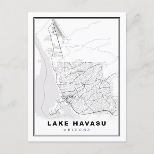 Sjö Havasu City Karta Helg Vykort